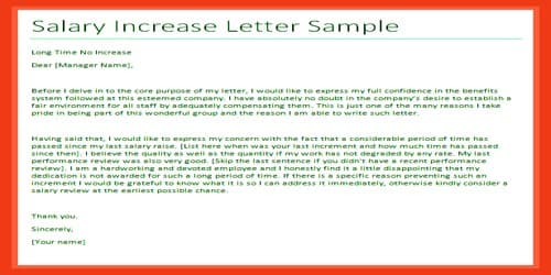 Sample Salary Increment Letter Request For Manager Assignment Point