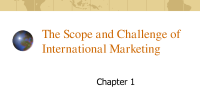 the Scope and Challenge of International Marketing