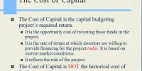 Lecture on The Cost of Capital