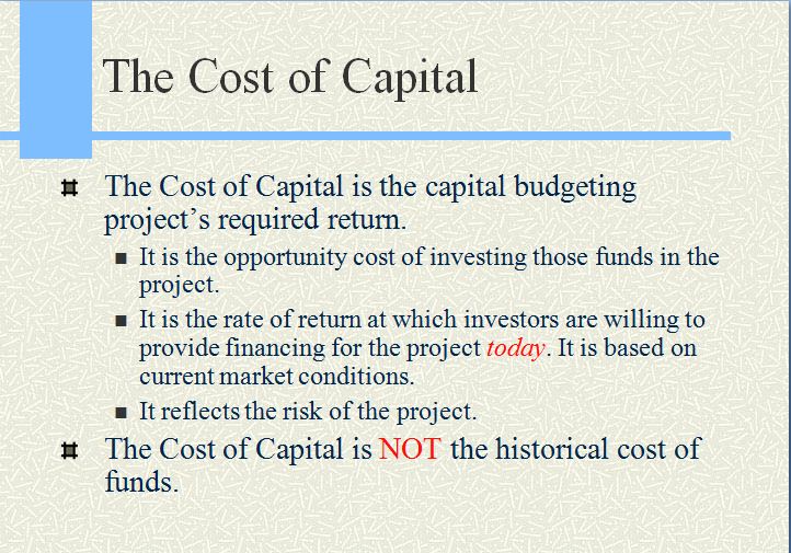 term paper on cost of capital
