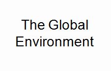 Lecture on The Global Environment