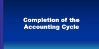 Lecture on Completion of the Accounting Cycle