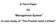 Term Paper On Management System