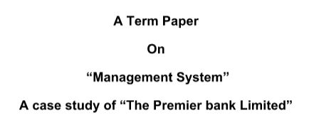 term paper on operations management