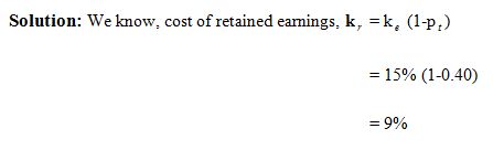 cost of retained earnings