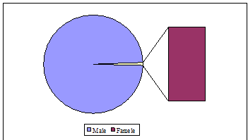 Gender ratio of drug addict