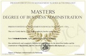 Master’s Of Business Administration1 