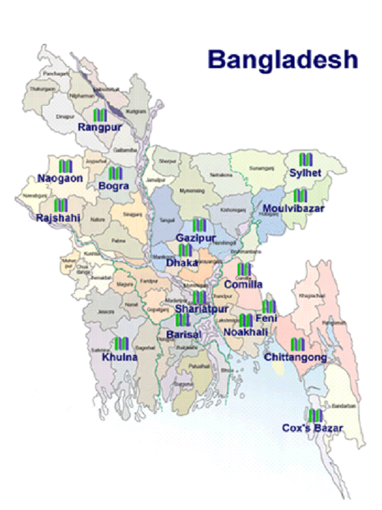 Some Branches of Mercantile Bank in Bangladesh