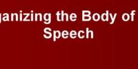 Assignment on Organizing the Body of the Speech