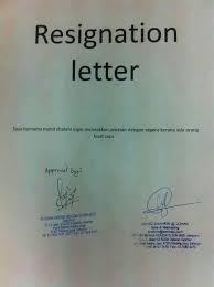 Resignation Acceptance Letter