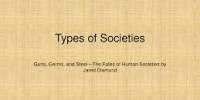 Discuss Various Types of Societies