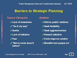 Discuss on Identifying Barriers to Planning