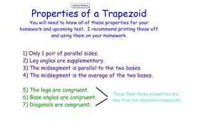 Discuss on Properties of Trapezoids