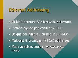 Ethernet Addressing
