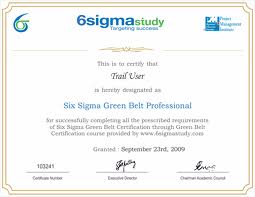 Advantage with Six Sigma Green Belt Certification Course