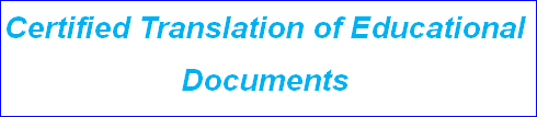 Certified Translation of Educational Documents