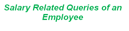 Salary Related Queries of an Employee