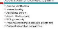 Applications of Biometric Security