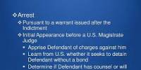 Arrest and Detention of Defendant
