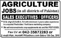 Career in Agriculture Jobs