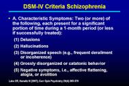 Diagnosing Schizophrenia
