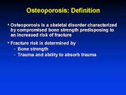 Definition of Osteoporosis