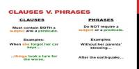 English Grammar Rule: Clause and Phrase