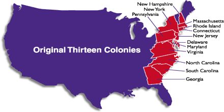The Thirteen Original English Colonies