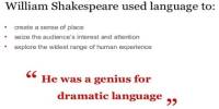 Shakespeare’s Dramatic Language