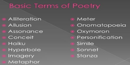 Lecture on Poetic Terms