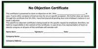 Sample Application for No Objection Certificate (NOC)