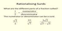 Rationalization of Surds