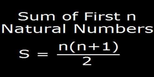 Sum of First n Natural Numbers