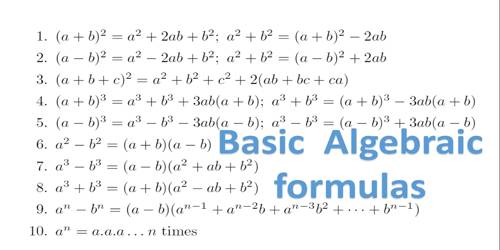 List of important Math Formulas and Results