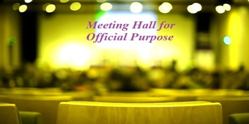 Sample Request for Provision Meeting Hall for Official Purpose