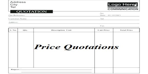 Request Letter for Asking for Price Quotations