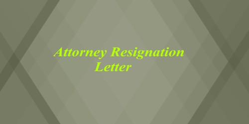 Sample Attorney Resignation Letter Format