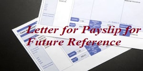 Request Letter for Payslip or Wage slip for Future Reference