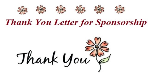 Sample Thank You Letter for Sponsorship of an Event