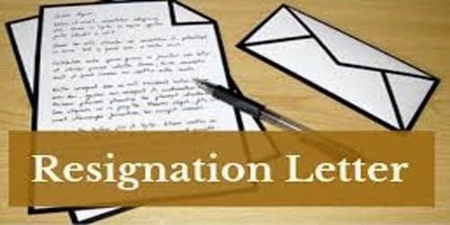 Resignation Letter format for Teacher Due to Admission