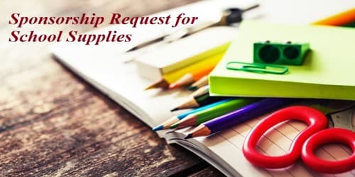 Sample Sponsorship Request Letter for School Supplies