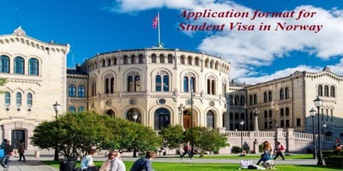 Sample Application format for Student Visa in Norway