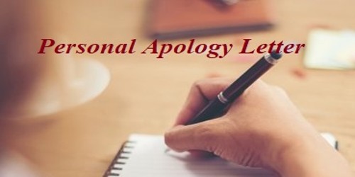 Sample Personal apology letter format