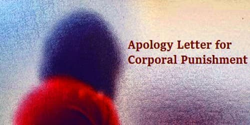 Sample Apology Letter for Corporal Punishment
