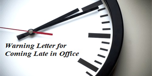 Sample Warning Letter to Employees for Coming Late in Office
