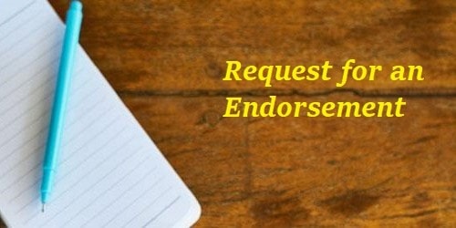 Request Letter for an Endorsement for Seeking Approval