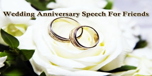 Wedding Anniversary Speech For Friends