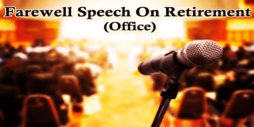 Farewell Speech On Retirement (Office)