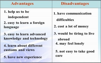 essay on advantages and disadvantages of travelling abroad