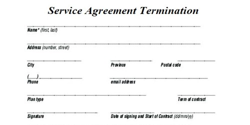 Sample Service Agreement Termination Letter Format